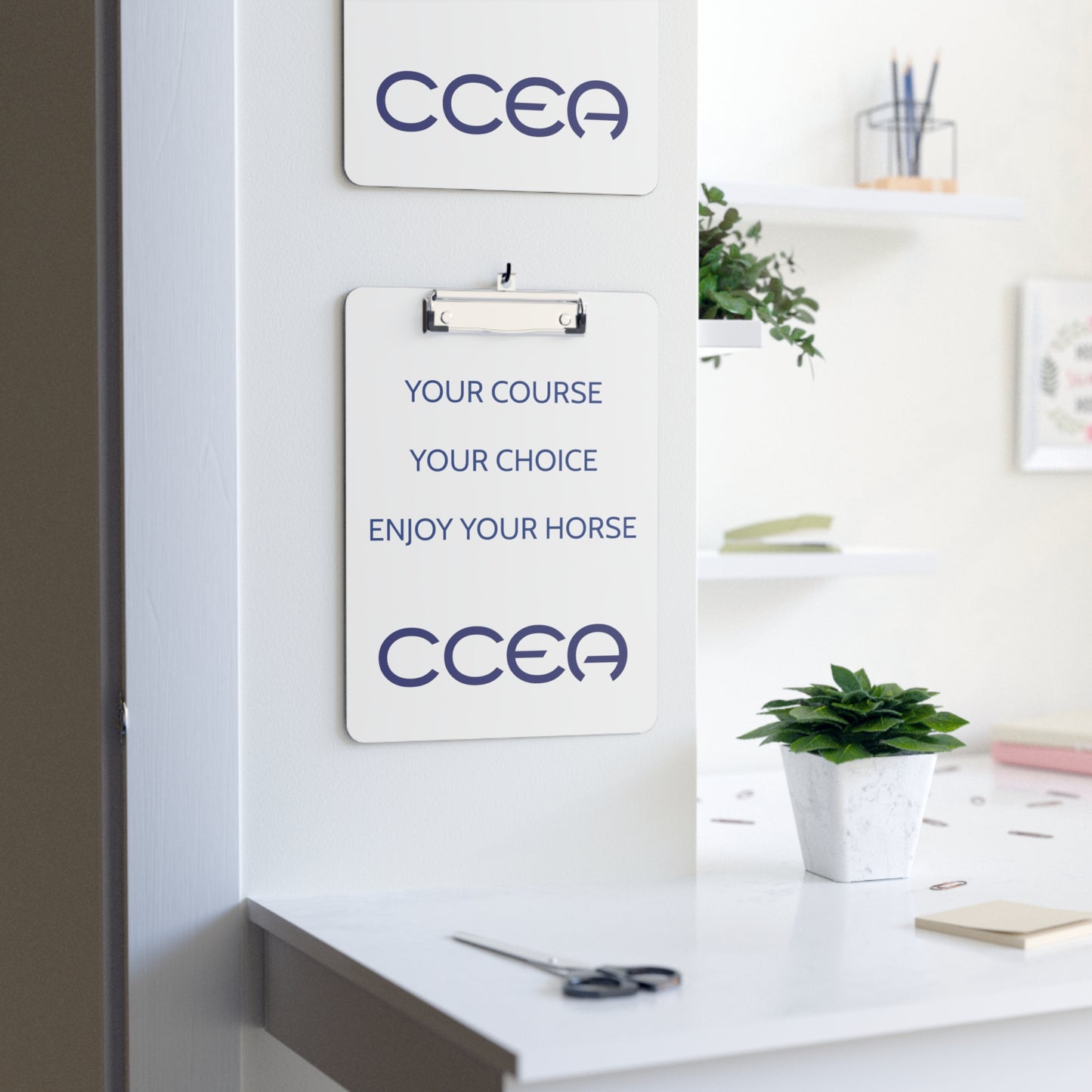 OFFICE- CCEA Navy Lettering and Logo Clipboard